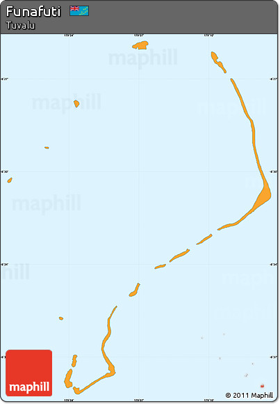 Political Simple Map of Funafuti
