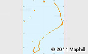 Political Simple Map of Funafuti, single color outside