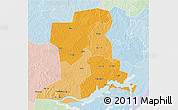 Political Shades 3D Map of Apac, lighten