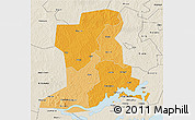 Political Shades 3D Map of Apac, shaded relief outside