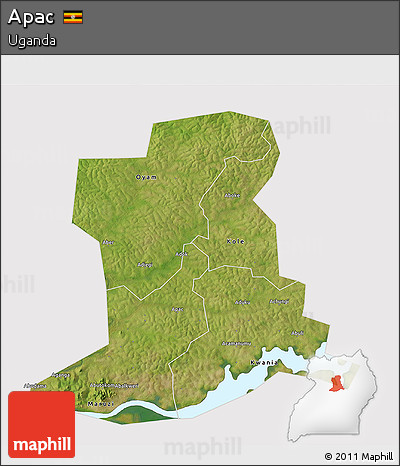 Satellite 3D Map of Apac, cropped outside