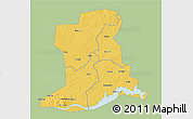 Savanna Style 3D Map of Apac, single color outside