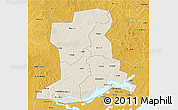 Shaded Relief 3D Map of Apac, physical outside