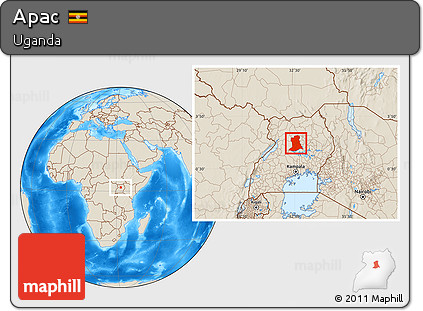 Shaded Relief Location Map of Apac