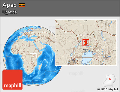 Shaded Relief Location Map of Apac