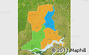 Political Map of Apac, satellite outside