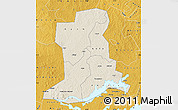 Shaded Relief Map of Apac, physical outside