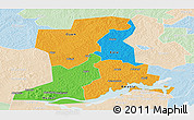 Political Panoramic Map of Apac, lighten
