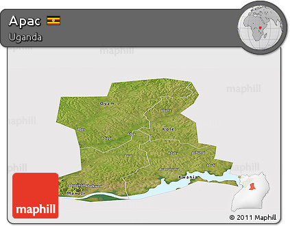 Satellite Panoramic Map of Apac, cropped outside