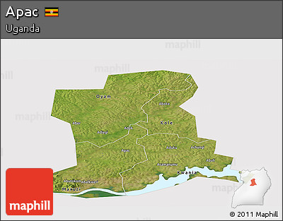 Satellite Panoramic Map of Apac, cropped outside