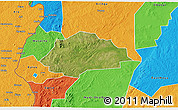 Satellite 3D Map of Terego, political outside