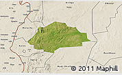 Satellite 3D Map of Terego, shaded relief outside