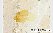 Physical Map of Terego, lighten
