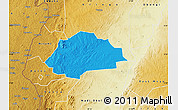 Political Map of Terego, physical outside