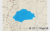 Political Map of Terego, shaded relief outside