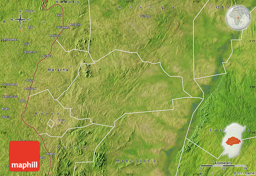 Satellite Map of Terego