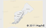 Classic Style 3D Map of Bundibugyo, single color outside