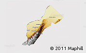 Physical 3D Map of Bundibugyo, cropped outside