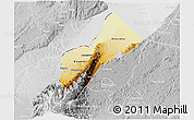 Physical 3D Map of Bundibugyo, lighten, desaturated