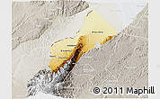 Physical 3D Map of Bundibugyo, lighten, semi-desaturated