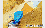 Political 3D Map of Bundibugyo, physical outside
