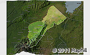 Satellite 3D Map of Bundibugyo, darken