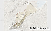 Shaded Relief 3D Map of Bundibugyo, lighten