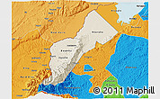 Shaded Relief 3D Map of Bundibugyo, political outside