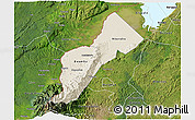 Shaded Relief 3D Map of Bundibugyo, satellite outside