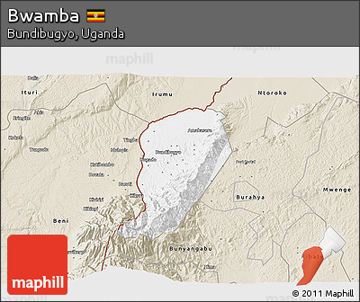 Classic Style 3D Map of Bwamba