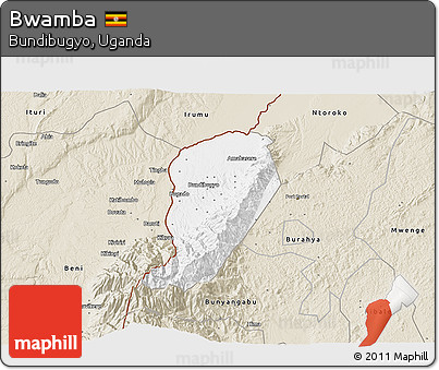 Classic Style 3D Map of Bwamba