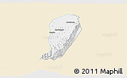 Classic Style 3D Map of Bwamba, single color outside