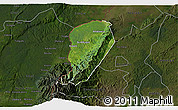 Satellite 3D Map of Bwamba, darken