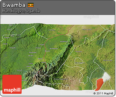 Satellite 3D Map of Bwamba