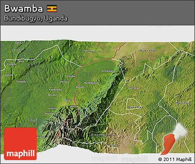 Satellite 3D Map of Bwamba
