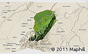 Satellite 3D Map of Bwamba, shaded relief outside