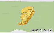 Savanna Style 3D Map of Bwamba, single color outside
