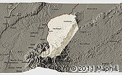 Shaded Relief 3D Map of Bwamba, darken