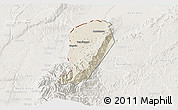 Shaded Relief 3D Map of Bwamba, lighten