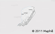 Silver Style 3D Map of Bwamba, single color outside