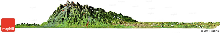 Satellite Horizon Map of Bwamba