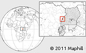 Blank Location Map of Bwamba, highlighted country