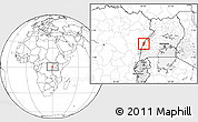 Blank Location Map of Bwamba, highlighted parent region