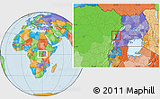 Political Location Map of Bwamba