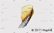 Physical Map of Bwamba, cropped outside