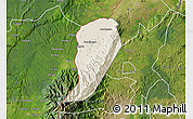 Shaded Relief Map of Bwamba, satellite outside