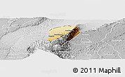 Physical Panoramic Map of Bwamba, lighten, desaturated