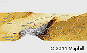 Physical Panoramic Map of Bwamba