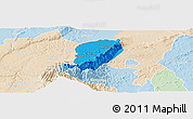 Political Panoramic Map of Bwamba, lighten