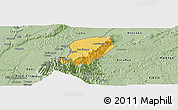 Savanna Style Panoramic Map of Bwamba